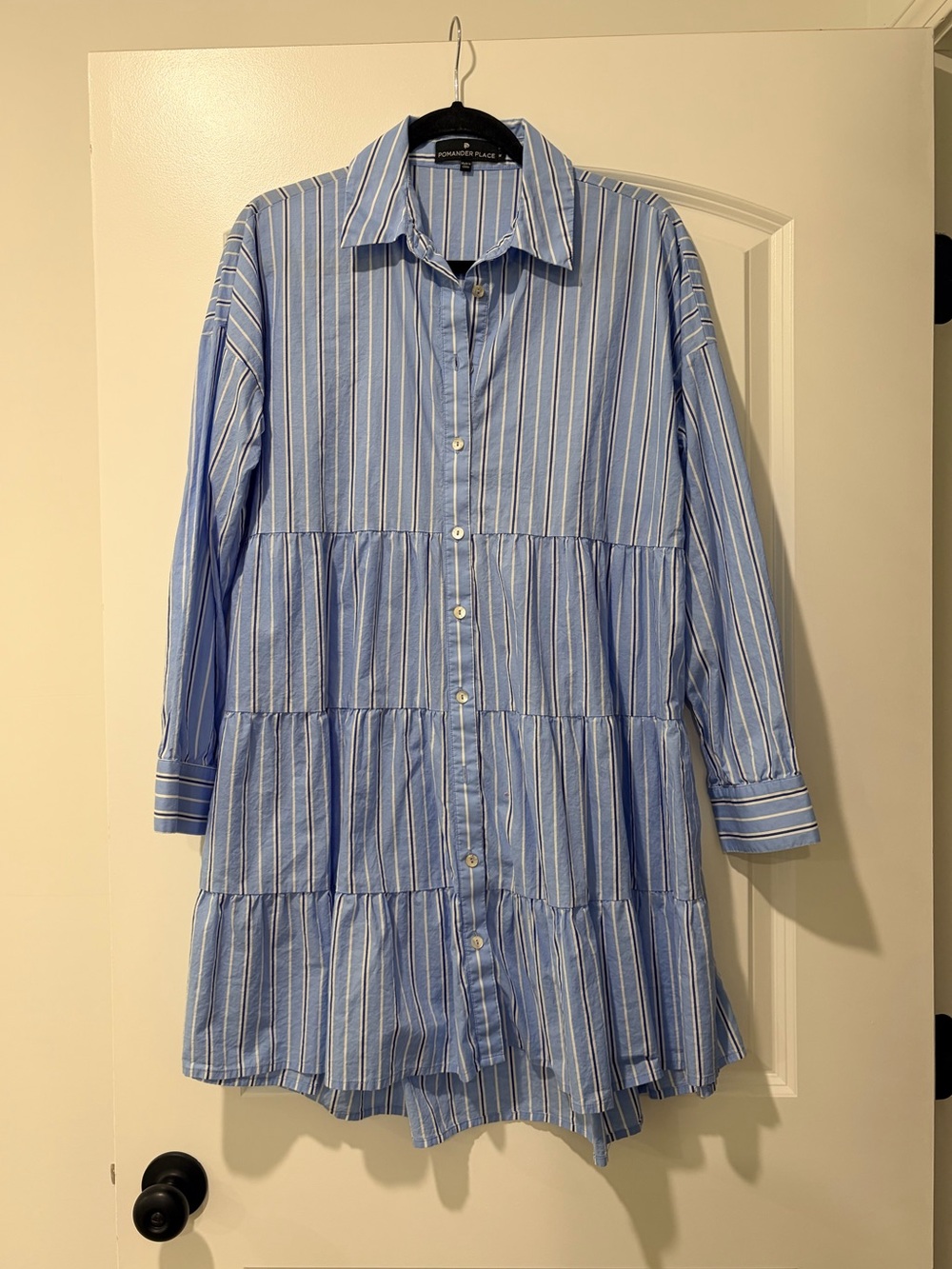 Pomander Place Long Sleeve Striped Dress